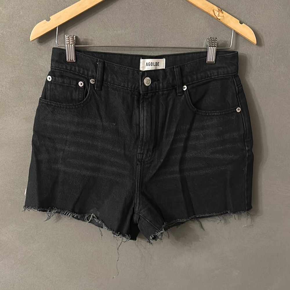 AGOLDE Women's Black Denim Shorts